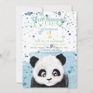 Lilla panda pojke födelsedag meddelande