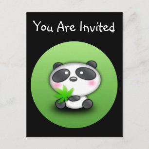 Lilla Panda Unge Inbjudningar