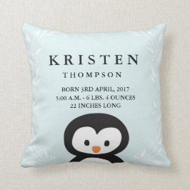 Lilla Penguin Baby födelsetabell Kudde