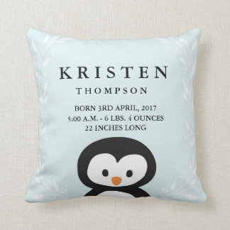 Lilla Penguin Baby födelsetabell Kudde