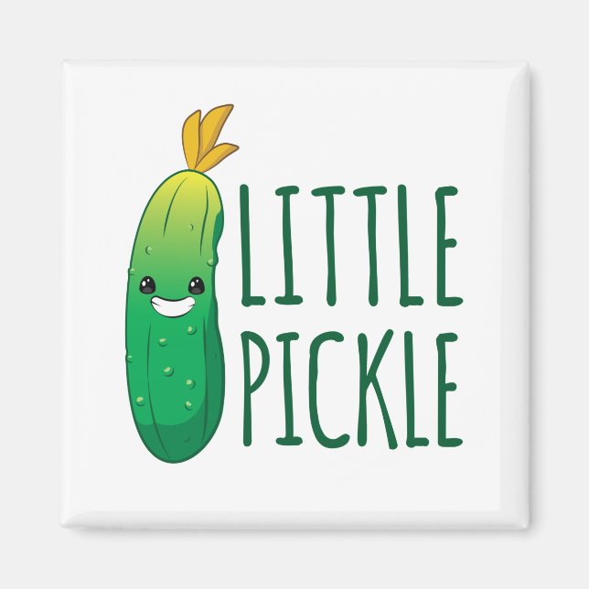 Lilla Pickle Cute Grönt Pickle Wassle Magnet (Framsidan)