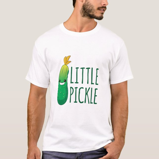 Lilla Pickle Cute Grönt Pickle Wassle T Shirt (Framsida)
