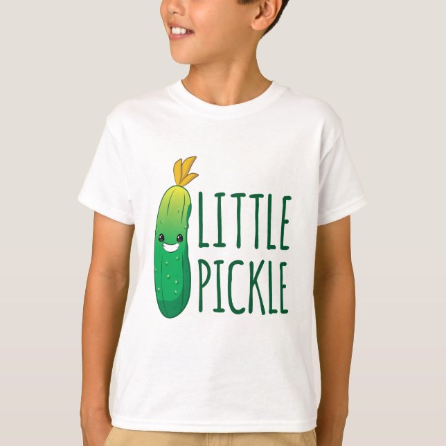Lilla Pickle Cute Grönt Pickle Wassle T Shirt (Framsida)