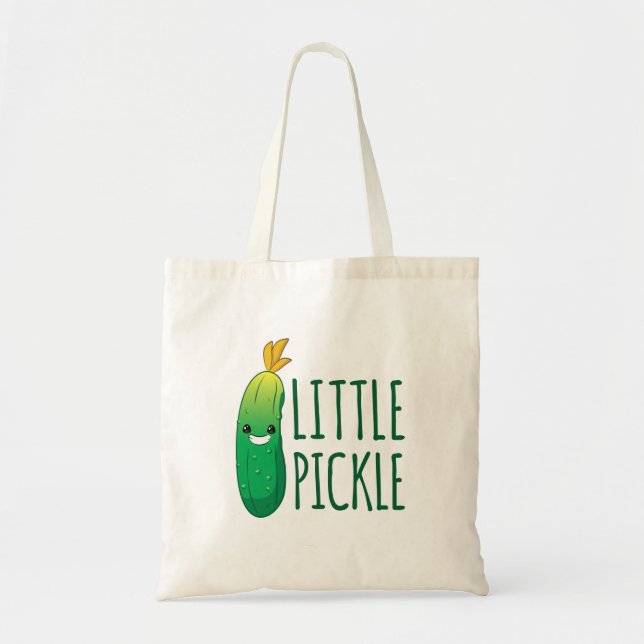 Lilla Pickle Cute Grönt Pickle Wassle Tygkasse (Framsidan)