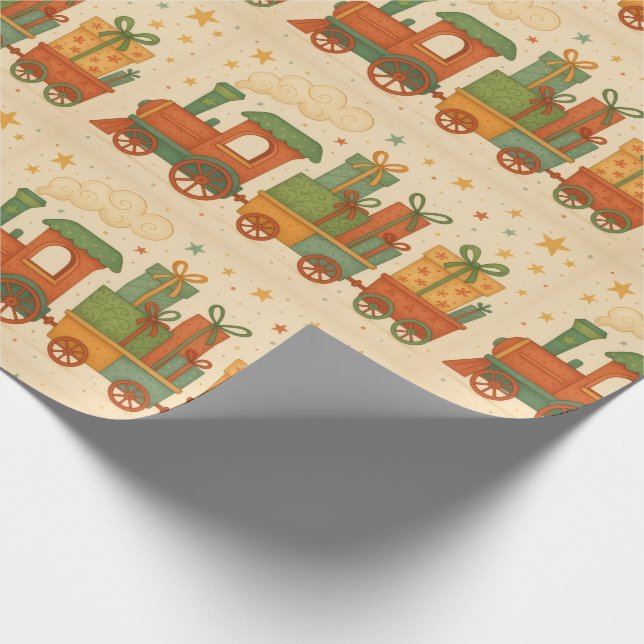 Lilla pojkens julträn presentpapper (Hörn)