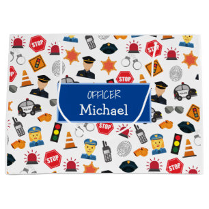 Lilla pojkens poliskonstapel Mönster Gift Bag