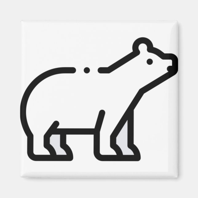 Lilla polar björn magnet (Framsidan)