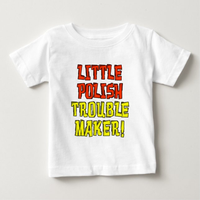 Lilla polsk Trouble Maker T-shirt (Framsida)