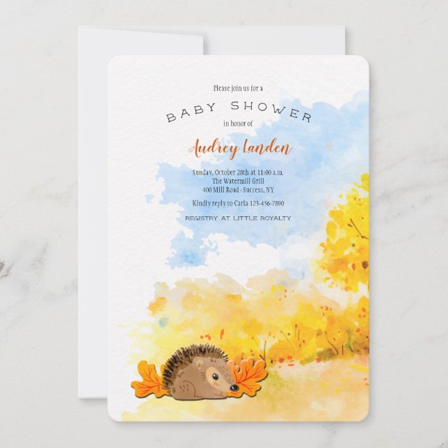 Lilla Prickskins Babyshower-inbjudan Inbjudningar (Framsida)