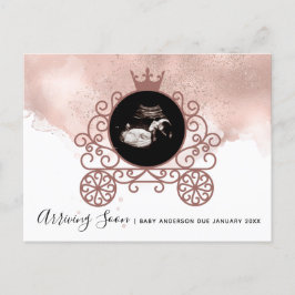 Lilla Princess Sonogram Gravid Announcement Helg Vykort
