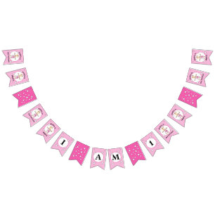 Lilla prinsessan Birthday Banner för henne Vimplar