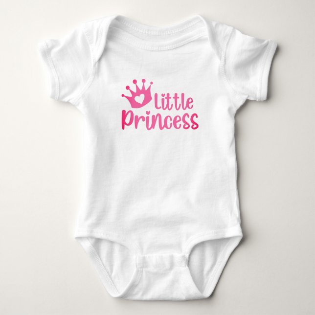 Lilla prinsessan. Personalisera Baby Bodykostym T Shirt (Framsida)