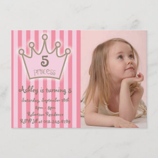 Lilla prinsessans födelsedagskort inbjudningar