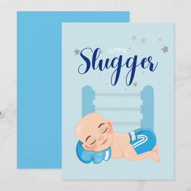 Lilla puckel baby, annonskort meddelande (Fram/baksida)