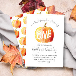 Lilla Pumpa 1-årsdag Inbjudningar