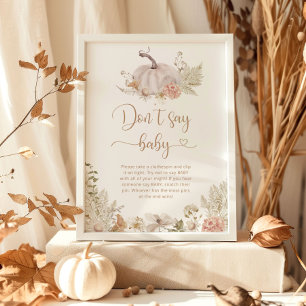 Lilla pumpfall Säg inte att baby Poster