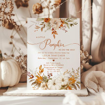 Lilla pumpkin är på babyduschen
