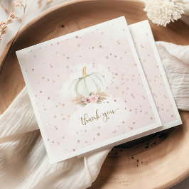 Lilla Pumpkin är på babyduschen Pappersservett