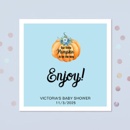 Lilla Pumpkin är på väg som Baby Shower Pappersservett