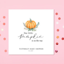 Lilla Pumpkin är på väg som Baby Shower Pappersservett