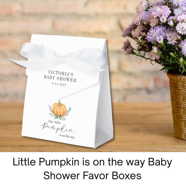 Lilla Pumpkin är på väg som Baby Shower Presentaskar (Skapare uppladdad)