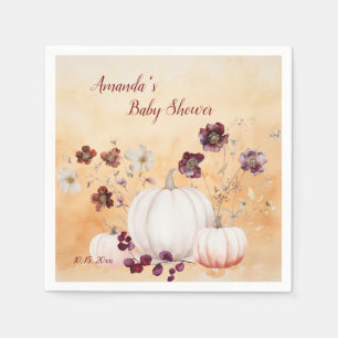 Lilla Pumpkin är på vägen till höstens babydusch Pappersservett