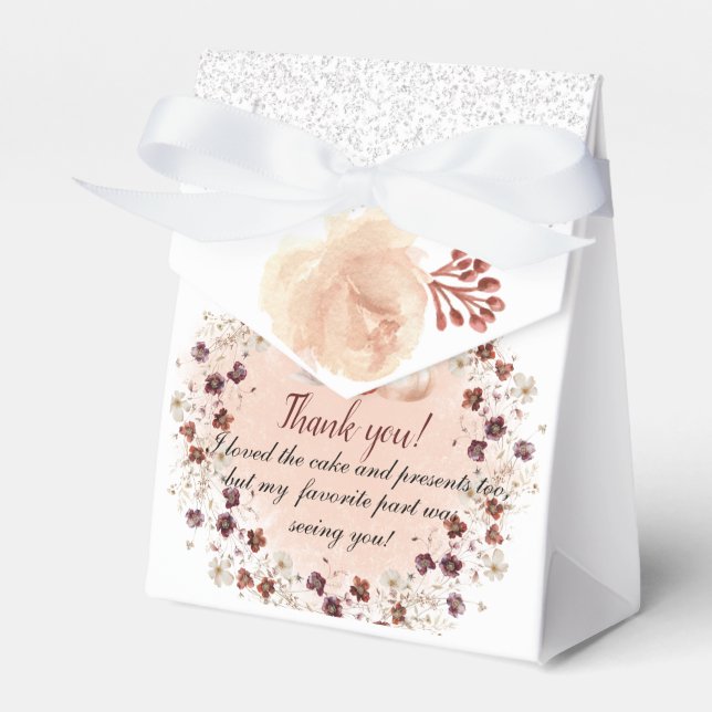 Lilla Pumpkin är på vägen till höstens babydusch Presentaskar (Framsidan Sidan)