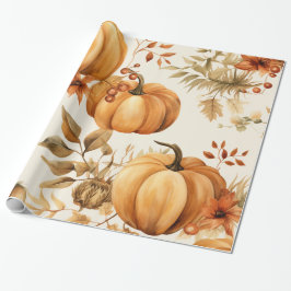 Lilla Pumpkin är på vägen till höstens babydusch Presentpapper