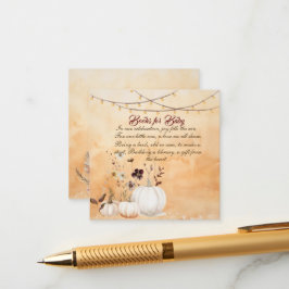 Lilla Pumpkin är på vägen till höstens babydusch Tilläggskort