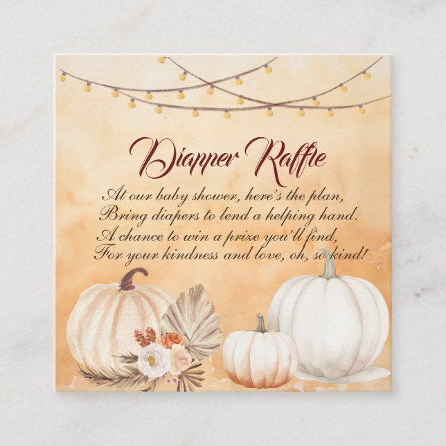 Lilla Pumpkin är på vägen till höstens babydusch Tilläggskort (Framsida)