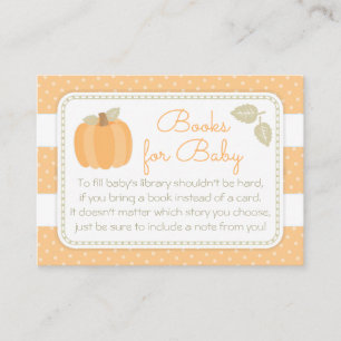 Lilla Pumpkin Baby Shower Ta med Bok Tilläggskort