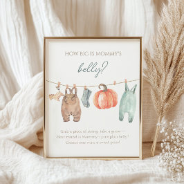 Lilla Pumpkin Boy Clothes hur stor är mamma buk? Poster