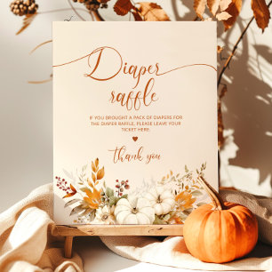 Lilla pumpkin Diaper raffle fall Poster