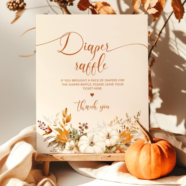 Lilla pumpkin Diaper raffle fall Poster (Skapare uppladdad)