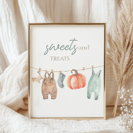 Lilla Pumpkin Fall Clothes Boy Sweets and Trets Poster