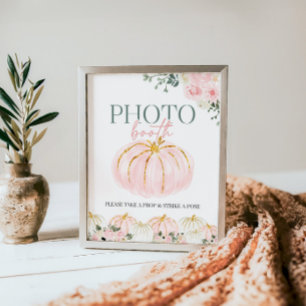 Lilla Pumpkin förstafödelsetecken för fotobåge Poster