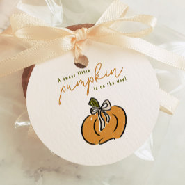 Lilla Pumpkin på Tacken för babyskor Gåvor Etiketter