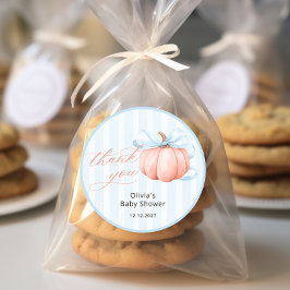 Lilla Pumpkin på Tacken för babyskor Runt Klistermärke
