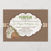 Lilla Pumpkin på vägen! Rustic Baby Shower