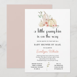 Lilla Pumpkin på Way Baby Shower by Mail Invi Inbjudningar