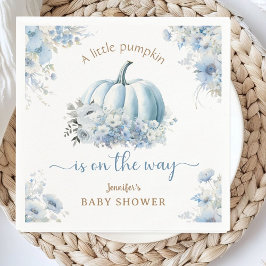 Lilla Pumpkin på Way Blue Boy Baby Shower Pappersservett