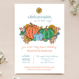 Lilla Pumpkin på Way Boy Baby Shower Inbjudningar