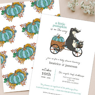 Lilla Pumpkin på Way Par Boy Baby Shower Inbjudningar