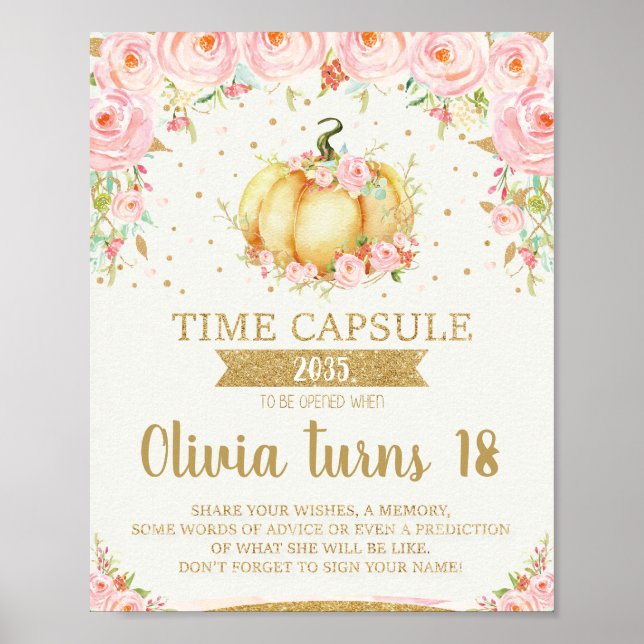 Lilla Pumpkin Time Capsule Poster Sign (Framsidan)
