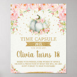 Lilla Pumpkin Time Capsule Poster Sign