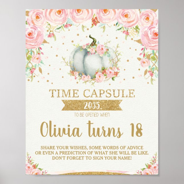 Lilla Pumpkin Time Capsule Poster Sign (Framsidan)