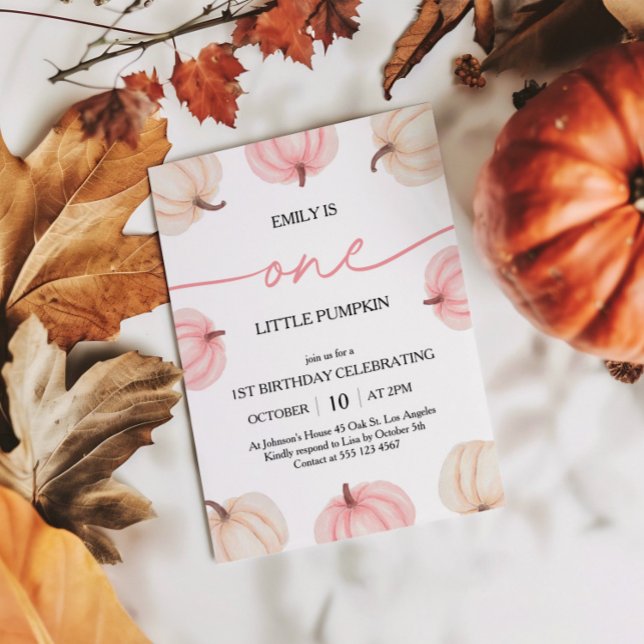 Lilla Pumpkin Turning en födelsedag Inbjudningar (Skapare uppladdad)