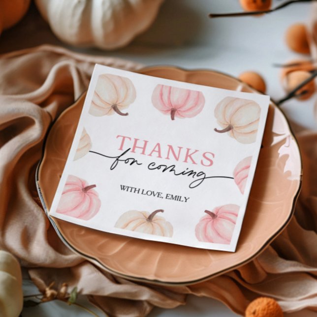 Lilla Pumpkin Turning en födelsedag Pappersservett (Skapare uppladdad)