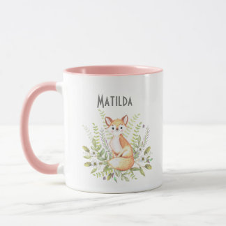 Lilla räv personlig namn mugg