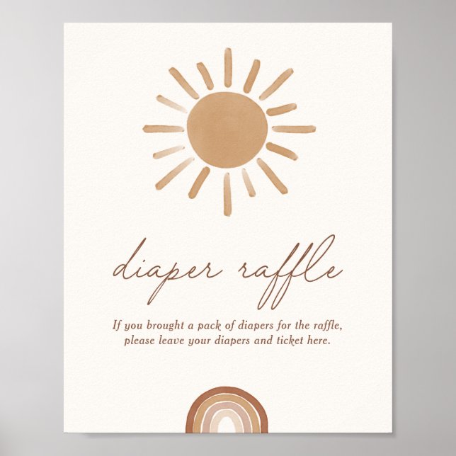 Lilla Ray från Sunshine Baby Shower Diaper Raffle Poster (Framsidan)